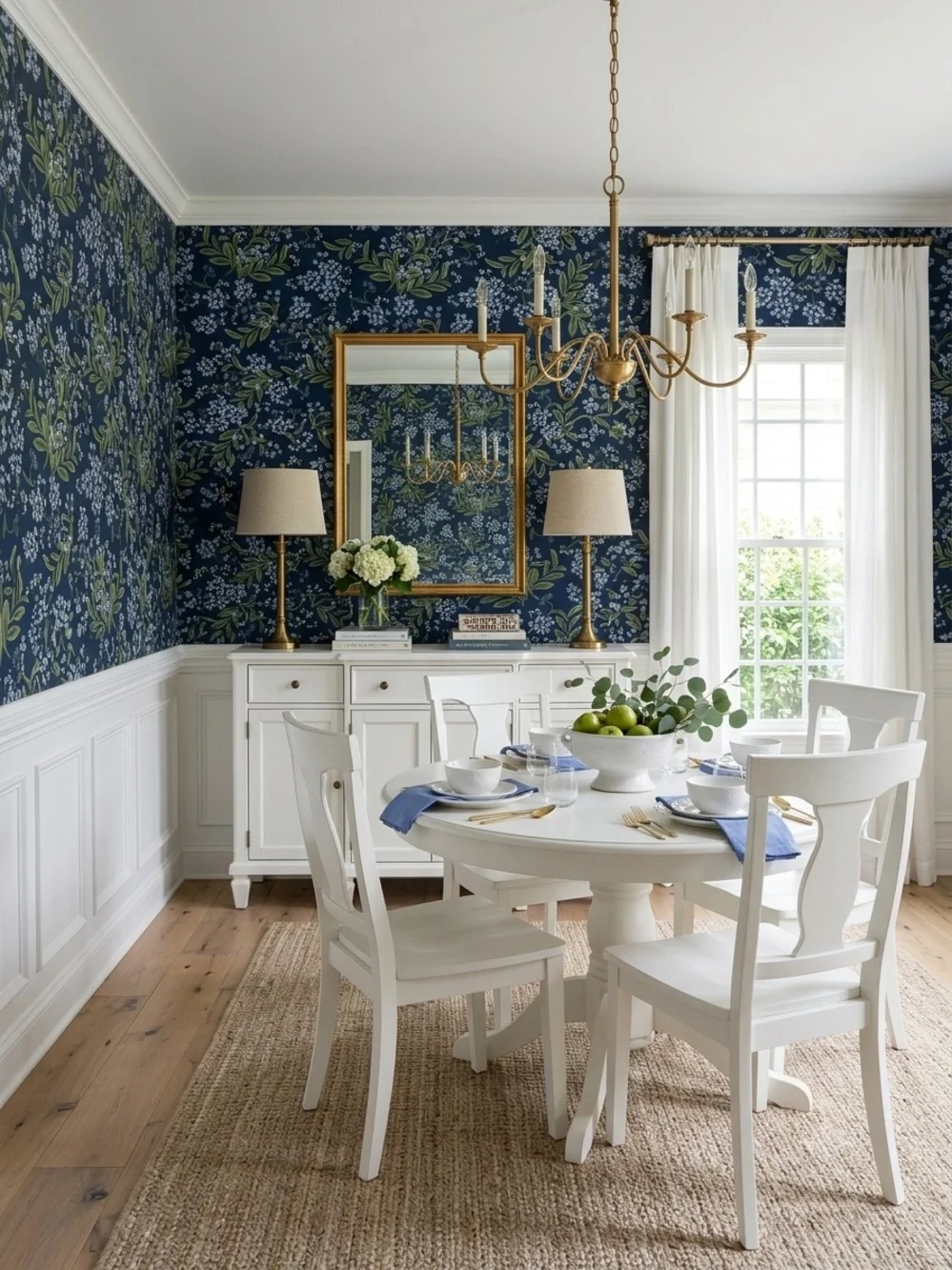 NWT Rifle Paper Co ANTHROPOLOGIE Wallpaper RP7385 Cornflower Florals Double Roll